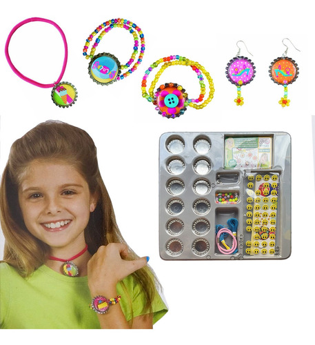 Kit Para Armar Bijou Infantil Pulseras Collares Aros 