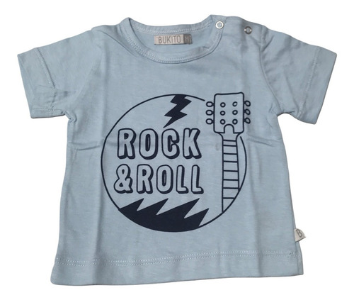 Remera Bebe Manga Corta Rock Y Roll Bukito