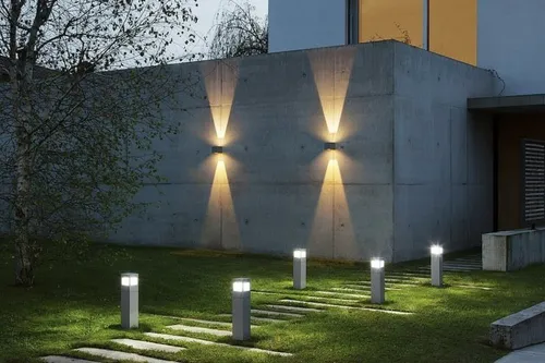Luminaria Aplique Spot Farol Bidireccio Led 13w Ip65 Mas Led Estructura Gris Grafito