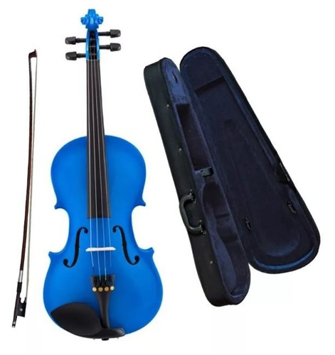 Violín Cervini Cremona 4/4 Hv100 Bu Azul Estuche Arco *tm