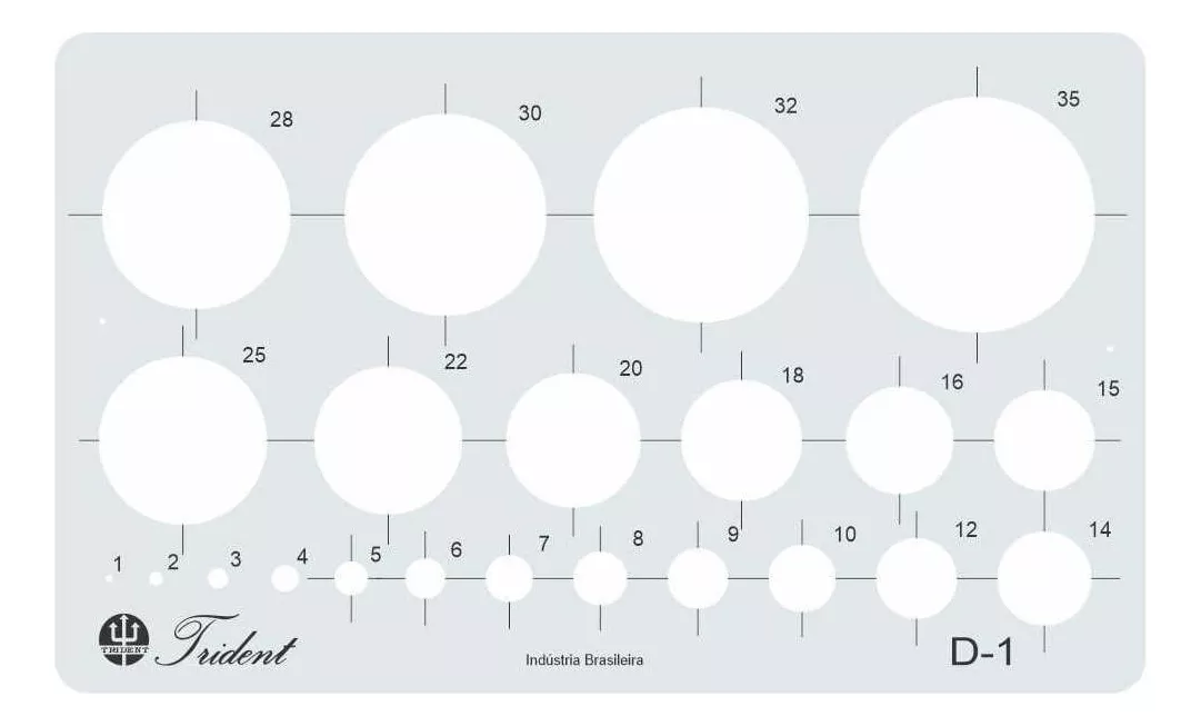 Segunda imagem para pesquisa de regua gabarito circulos
