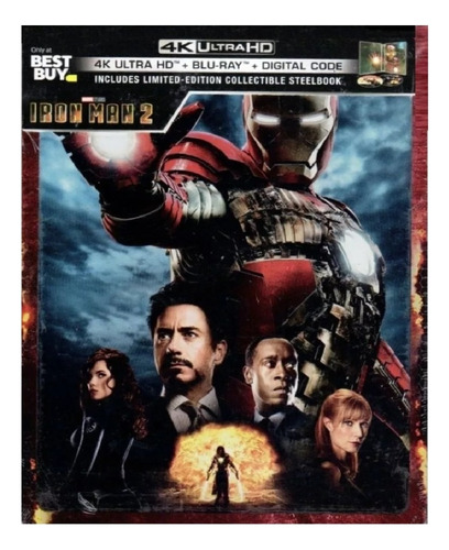 Iron Man 2 Marvel Target Steelbook Pelicula 4k Ultra Hd