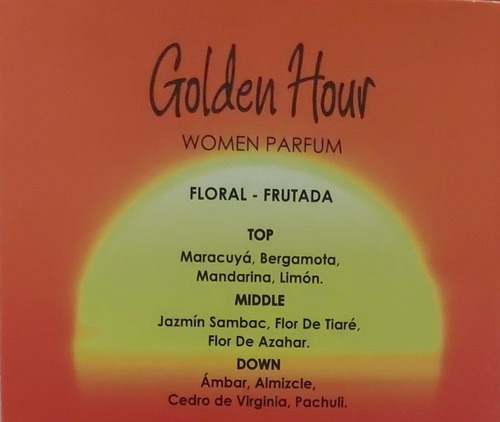 Perfume Para Mujer Golden Hour By Candela