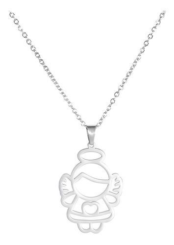 Collar Ángel Protección Alas Unisex Joya Plata