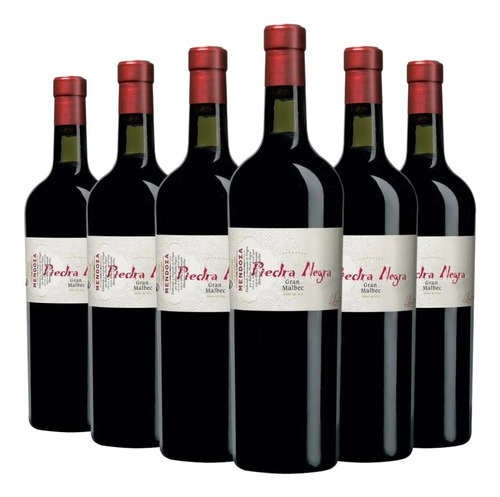 Vino Piedra Negra Gran Malbec Caja X 6 X 750ml.