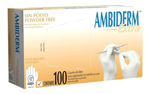 Guante Extra Ambiderm 2 Cajas C/u 100pz