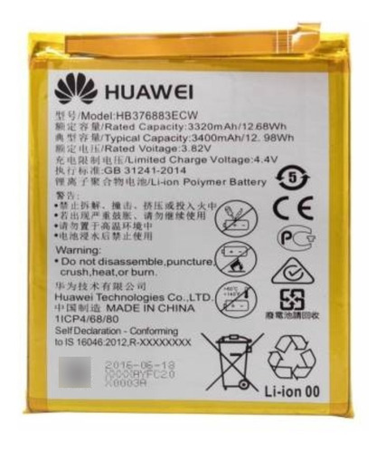 Bateria Huawei P9 Plus Hb376883ecw 3400 Mah