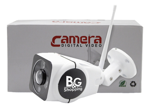 Câmera Ip Externa Prova D'agua Wifi Tuya Noturna 1080p Cor Branco