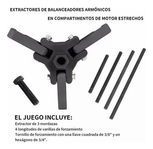 Extractor De Polea Coches, Polea De Cigüeñal 3 Mandíbulas MERION