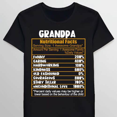 Remera Grandpa Nutritional Facts 78443138