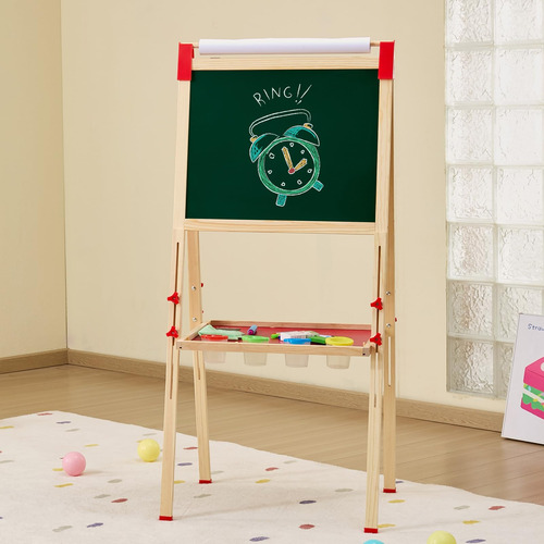 Art Easel Vevor Para Niños 3 En 1 De Madera De Doble Cara Co