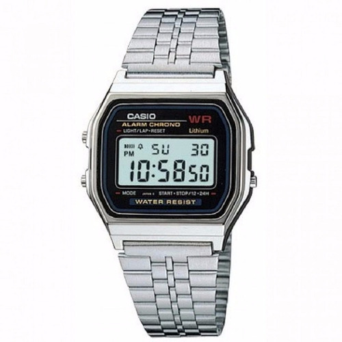 Reloj Casio A-159wa Silver Vintage Crono Alarma Retro 