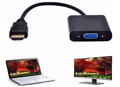 Cable Adaptador 1080p Hdmi Macho A Vga Hembra Video Laptop