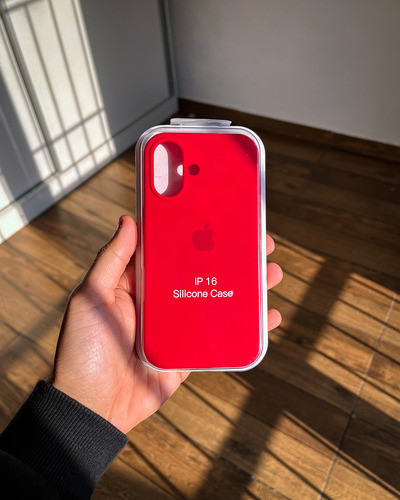 Funda Silicona Iphone 16 Silicone Case Rojo Lisa