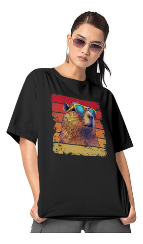 Camiseta Camisa Capybara Sol Praia Óculos Fluxo Geek 2245