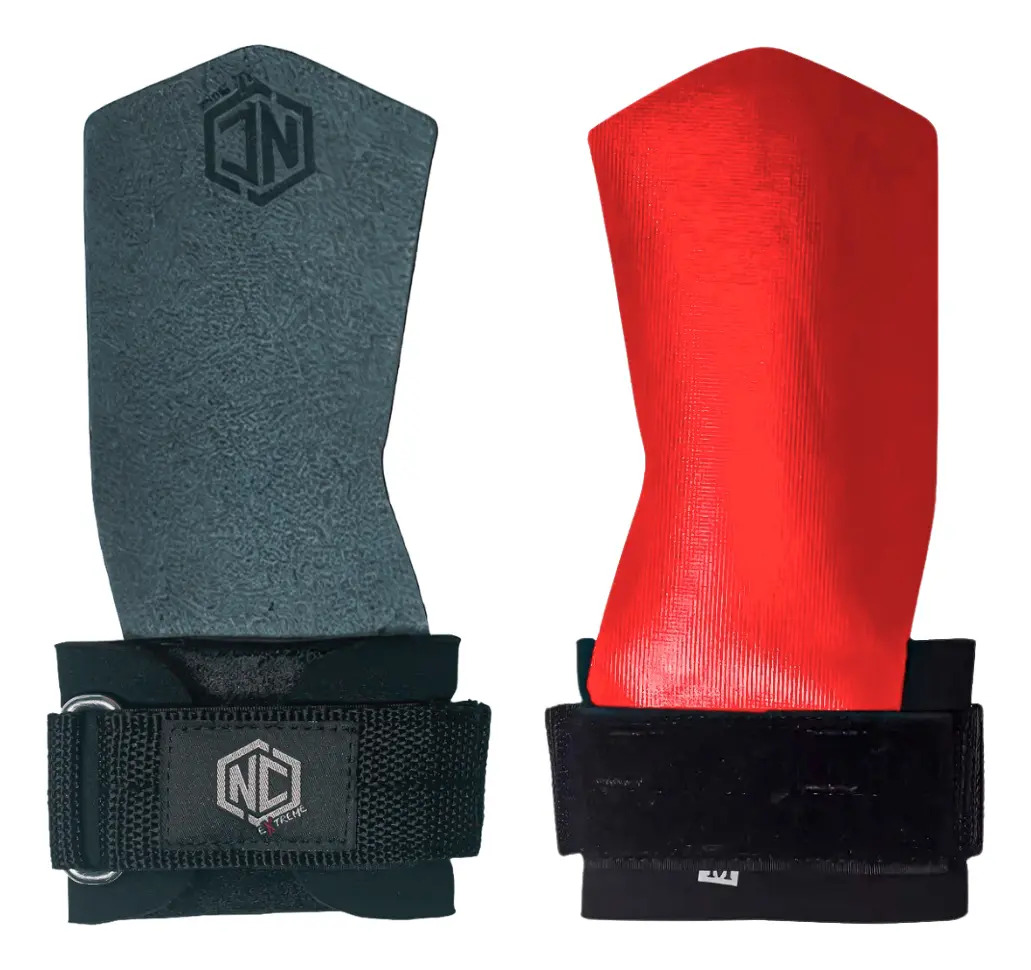 Grip Protetores De Palma Nc Extreme Duo Face Cross Training Cor Grafite E Vermelho Tamanho M