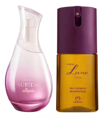 Natura Luna Deo Corporal 100ml + Avon Surreal Colônia 75ml Kit 2 Perfumes