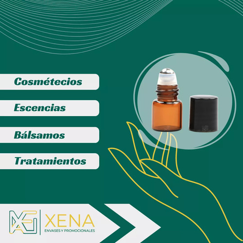 Frasco Roll On Para Esencias 2 Ml Bolita Metal X 15 Pzs