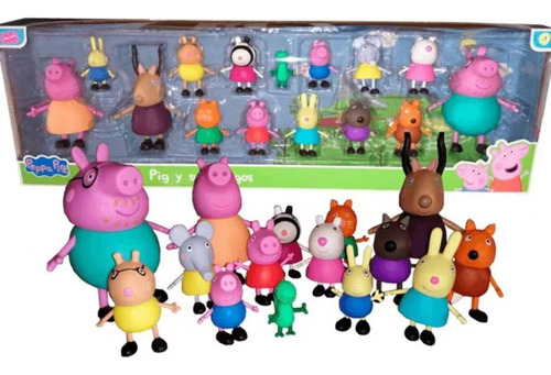 Peppa Pig Y Sus Amigos Set Original De 15 Personajes