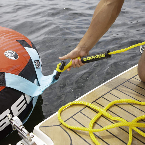 Boia Inflável Rebocável Gigante Praia 3 Pessoas Jet Sea-doo Cor Azul-celeste