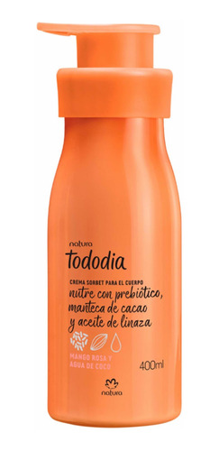 Crema Cuerpo Mango Rosa Y Agua De Coco Tododia 400 Ml Natura