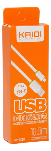 Kaidi KD-TC30 Cabo De Dados Usb/ Tipo-C Para iPhone 15