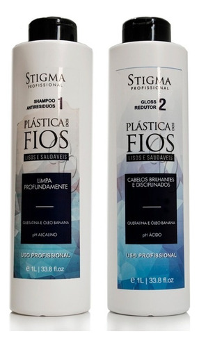 Escova Progressiva Plastica Dos Fios Stigma Com 2 Produtos