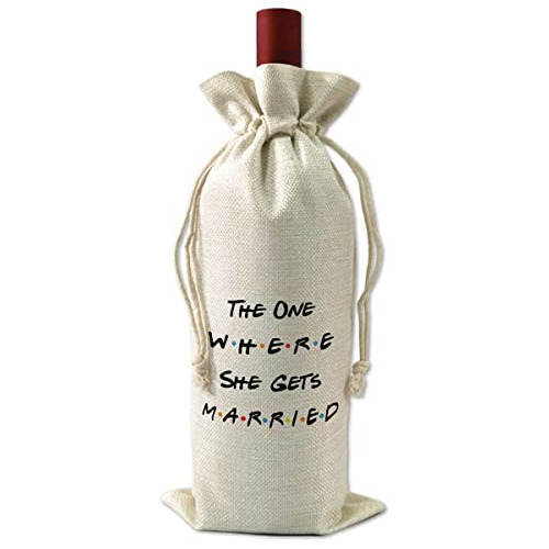 Bride Gift Wine Bag, Bridal Shower Gift, Engagement Gif...