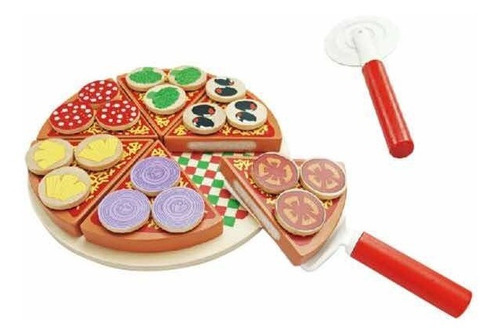 Juego Didáctico Pizza En Madera Estimulacion Montessori