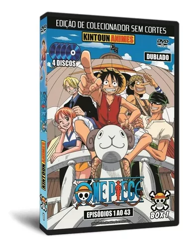 Dvd One Piece Box 1 - Episódios 1 Ao 43 Dublado Dual Áudio