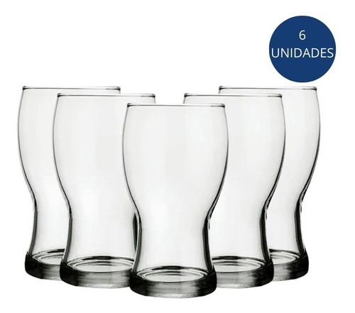 Vasos Cerveceros Cerveza Nadir Frevo 320ml X 6 Color Transparente