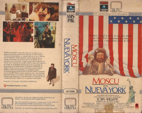 Moscu En Nueva York Vhs Robin Williams Maria Conchita Alonso