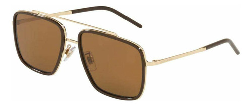 Dolce & Gabbana Dg2220 488/83 Square Shape Cafe Dorado