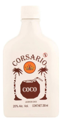 Pack De 2 Licor Corsario Coco 250 Ml