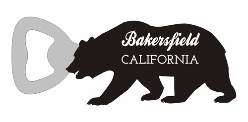 Bakersfield California Abridor Botella Oso Recuerdo