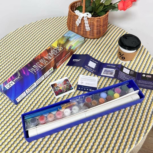 Imagen 5 de 5 de Kit Pintura Oleo Para Pintar Por Números Lienzo