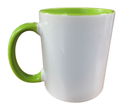 Imagen 3 de 5 de Taza Cerámica Asa E Int Color Personalizada 11 Oz (325 Ml)