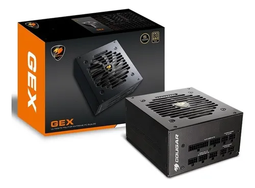 Fuente Gamer Cougar Gex750 750w 80 Plus Gold Modular Color Negro