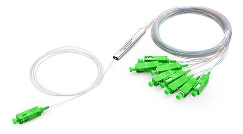 4 Splitter 1x8 0.9mm 1.5m Sm Sc-apc Plc Balanceado