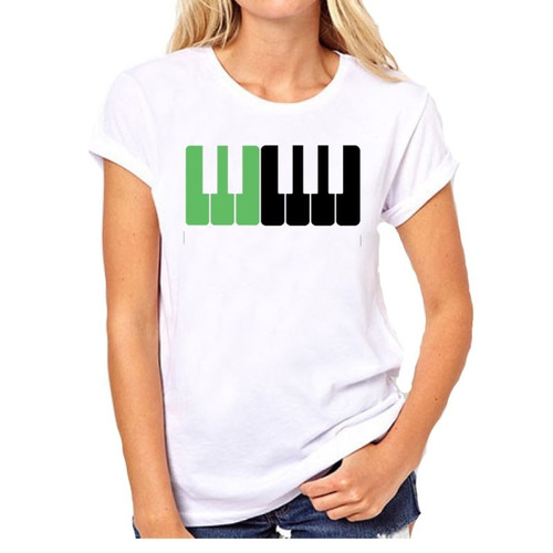 Remera De Mujer Piano Teclado Organo Musica Instrumento M6