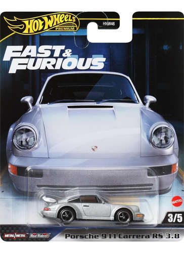 Hot Wheels Premium Porsche 911 Carrera Rs 3.8 Rápidofurioso Color Gris