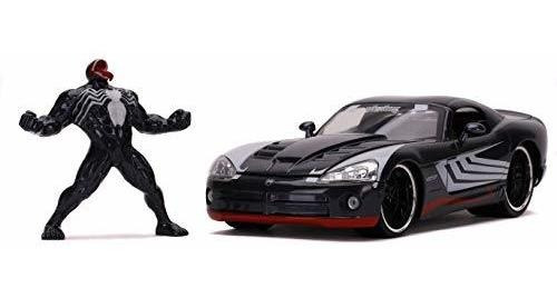 Marvel 1:24 Dodge Viper - Coche Fundido A Presión Con Figura