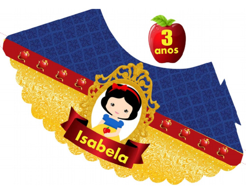 Branca De Neve Abajur Na Taça Com Led Pisca Papel Foto 230g