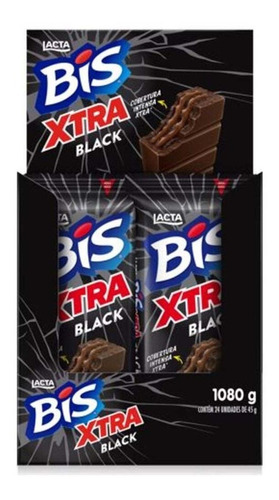 Chocolate Lacta Caixa Bis Xtra Black 24un X 45g
