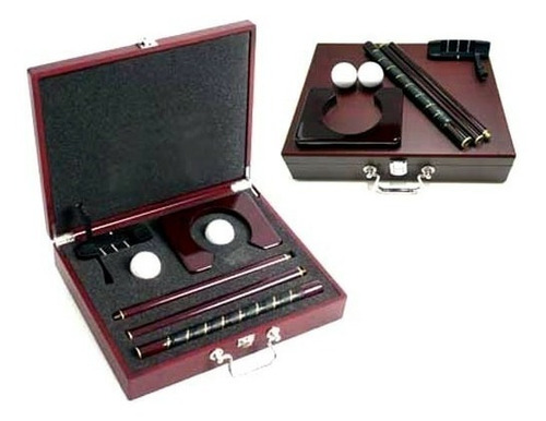 Set De Golf Maletin Madera Oficina Regalo Empresarial