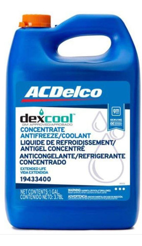 Anticongelante Dex-cool Naranja Acdelco 4 Litros 