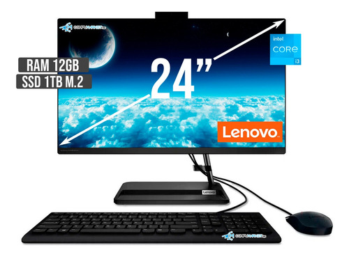 Todo En Uno Lenovo Aio Intel Core I3 1215u Ssd 1tb+ Ram 12gb