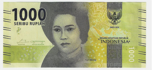 Fk Billete Indonesia 1000 Rupias 2016 P-154 No Circulado