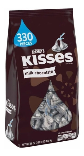 Imagen 1 de 1 de Hersheys Kisses Paquete Fiesta Milk Chocolate 1580gr
