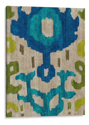 Canvas Lab Cuadro Teal Ikat I 120x160, Chariklia Zarris